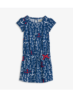 Capelton Road Girls Stacked Anchors T-Shirt Dress