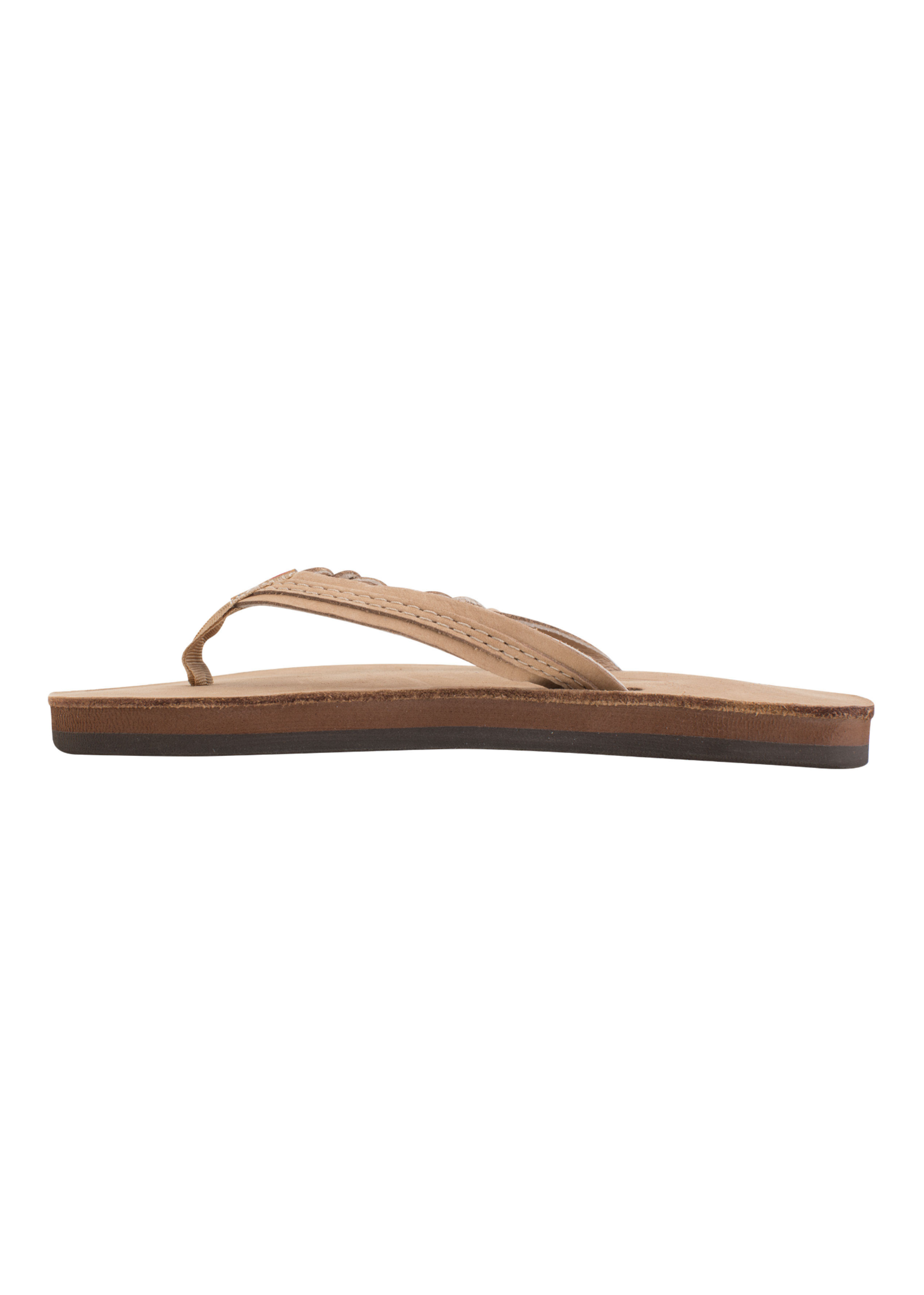 Rainbow Sandals Flirty Braidy - Single Layer Classic Leather 1/2" Narrow Strap with Braid