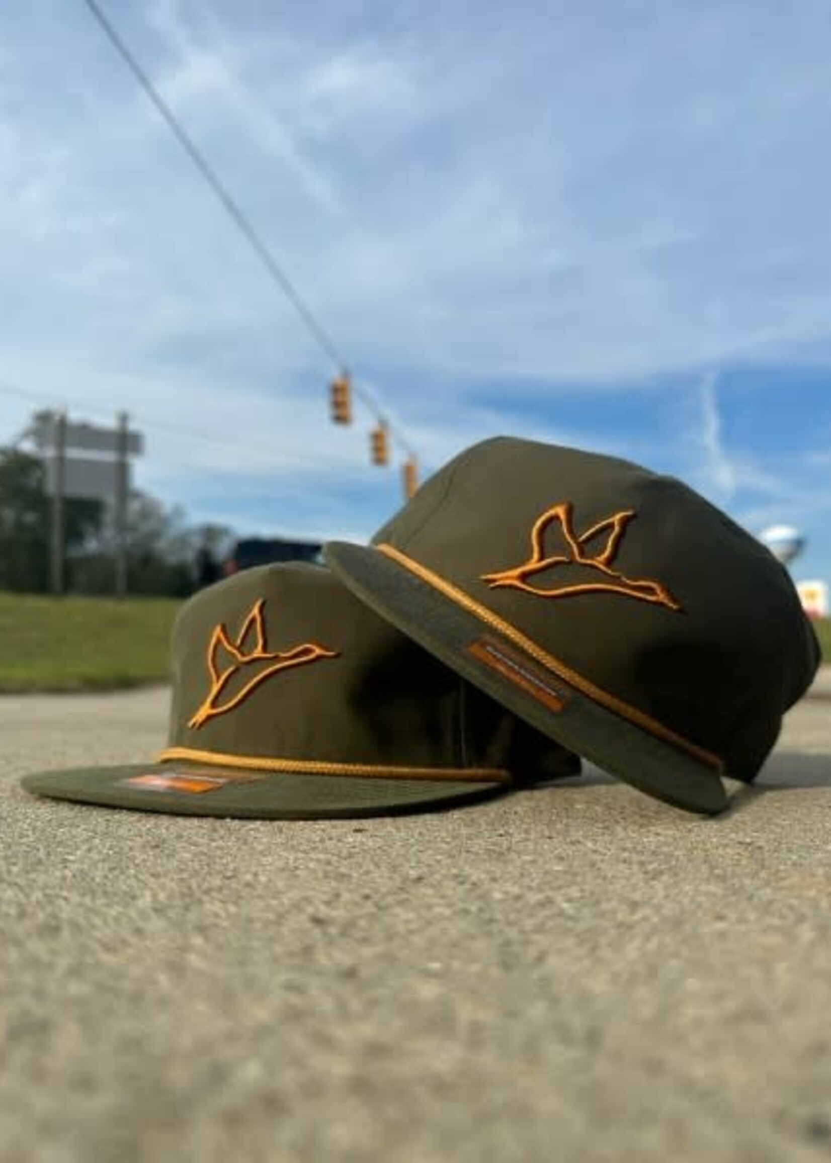 Combat Waterfowl Icon Grandpa Rope Hat - Green/Yellow