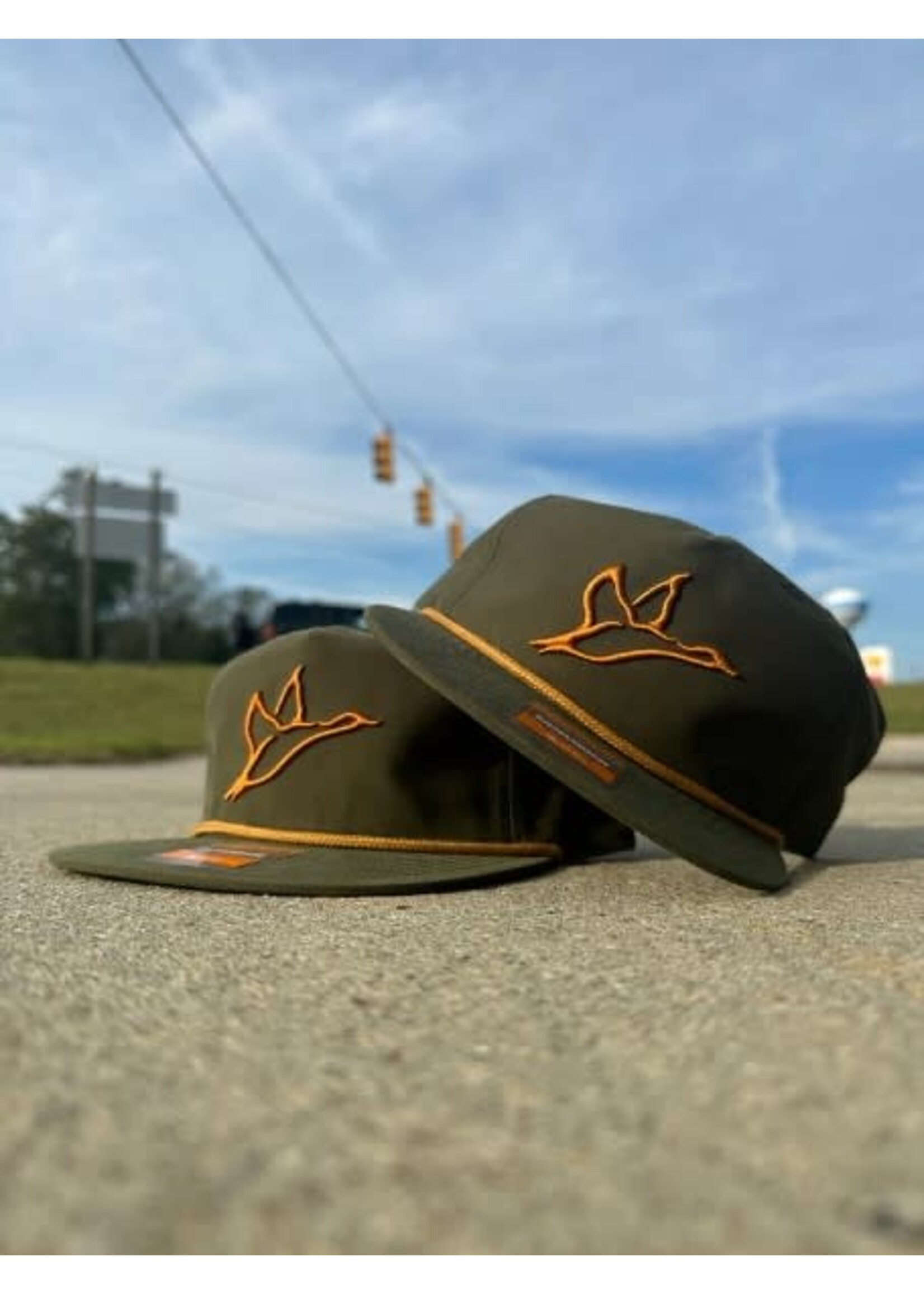 Combat Waterfowl Icon Grandpa Rope Hat - Green/Yellow