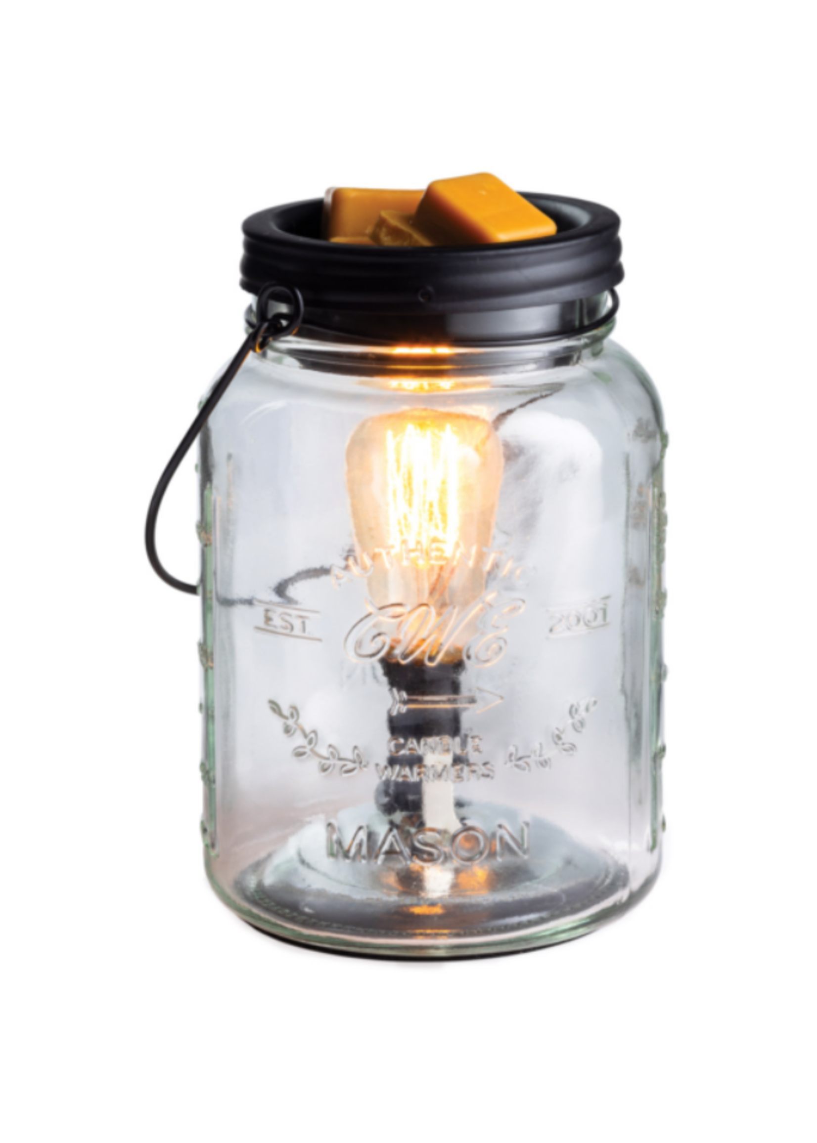 Candle Warmers ETC. Glass Mason Jar Vintage Bulb Illumination Fragrance Warmer