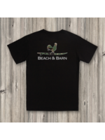 Beach and Barn Camo Surfing Rooster Tee
