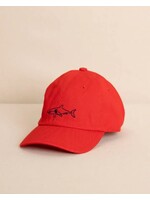 Southern Tide Youth UH OH Sharks Leather Strap Hat - Poppy Red