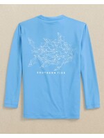 Southern Tide Youth UH OH Sharks l/s Performance Tee