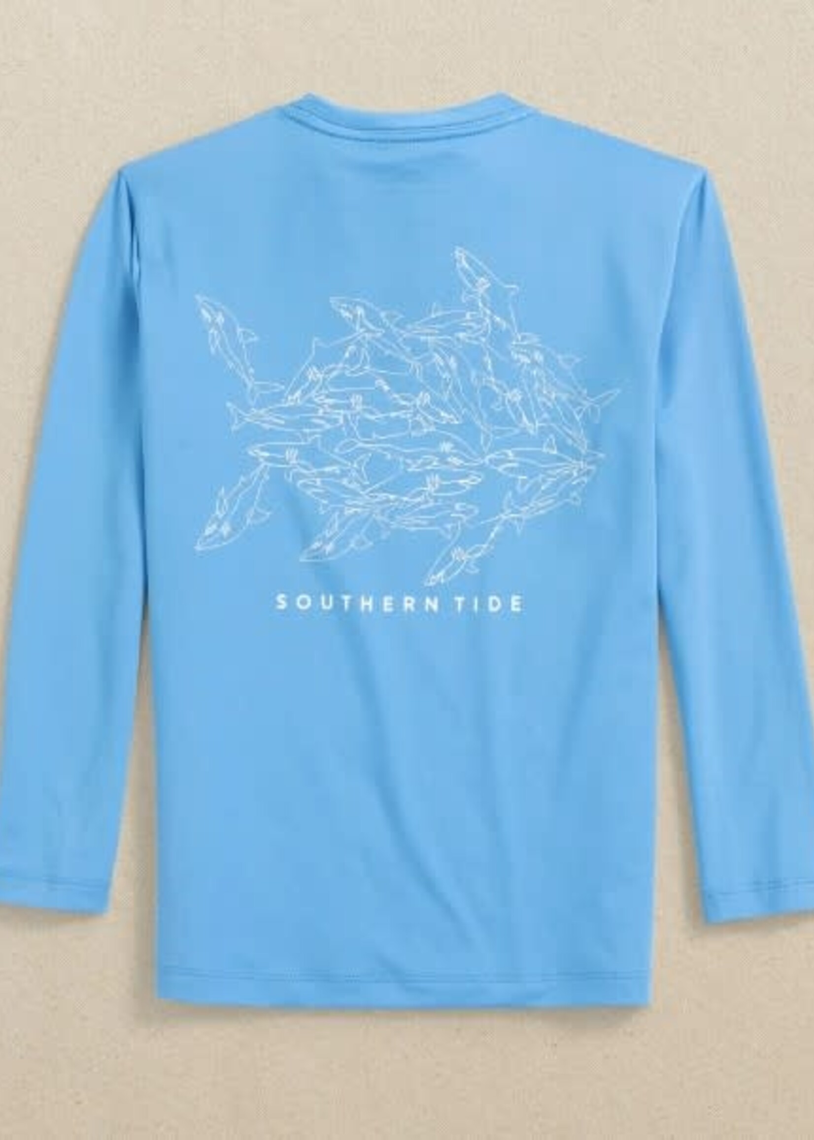 Southern Tide Youth UH OH Sharks l/s Performance Tee