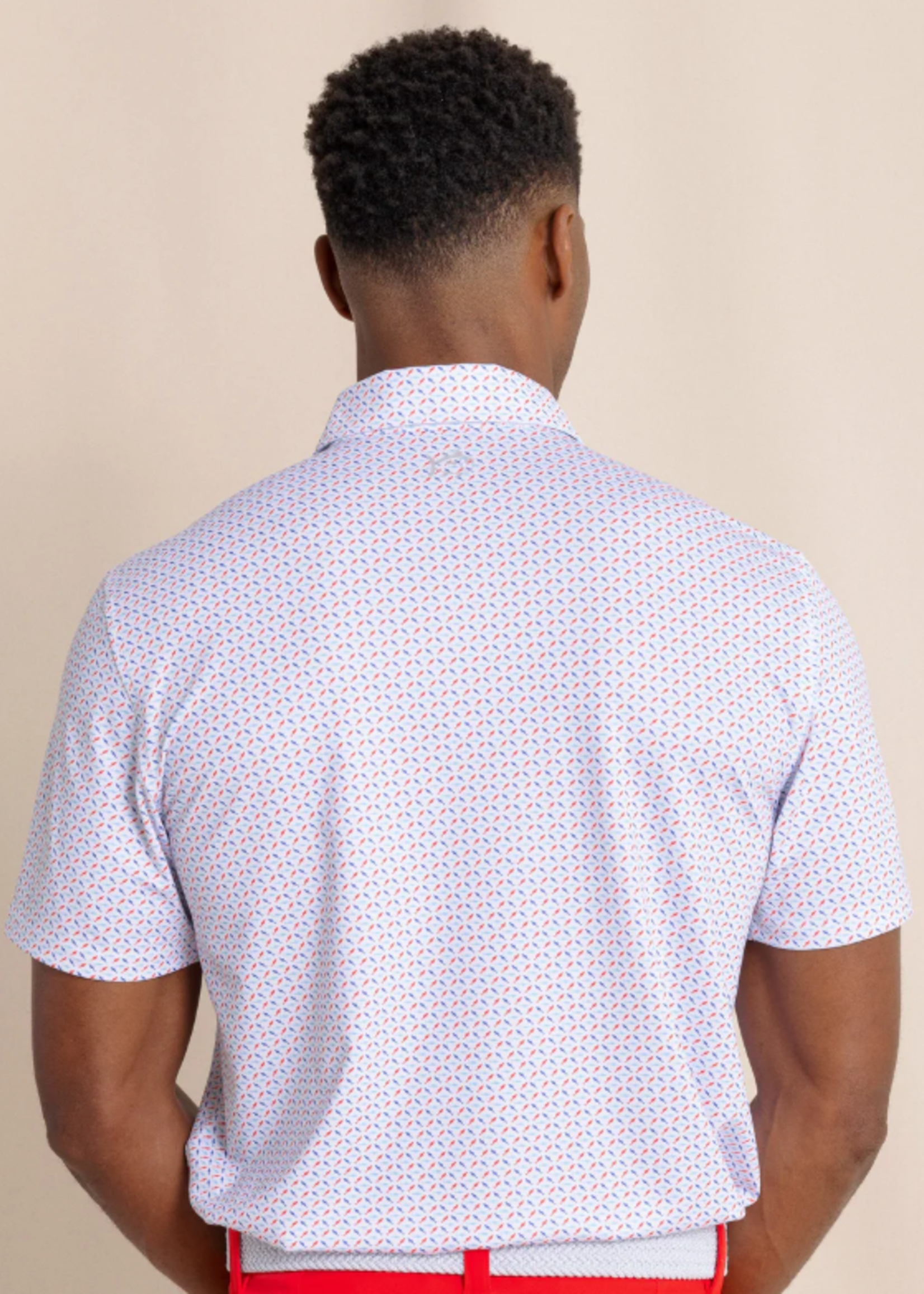Southern Tide Driver Fin-tastic Catch Printed Polo