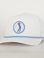Cowboy Country Club Circle Golfer Roped Hat - White