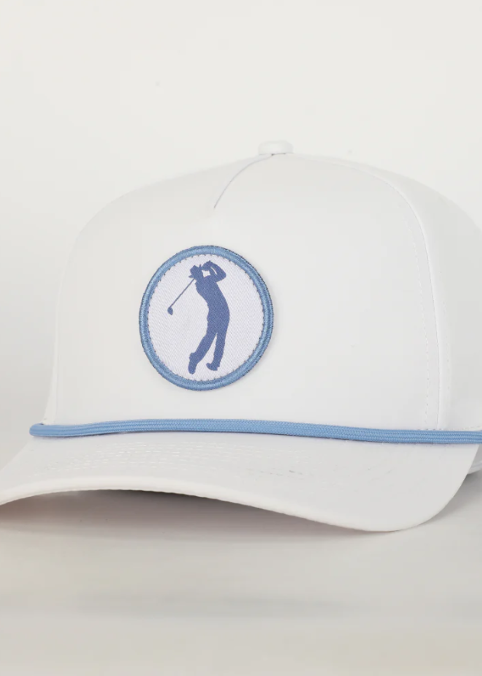 Cowboy Country Club Circle Golfer Roped Hat - White