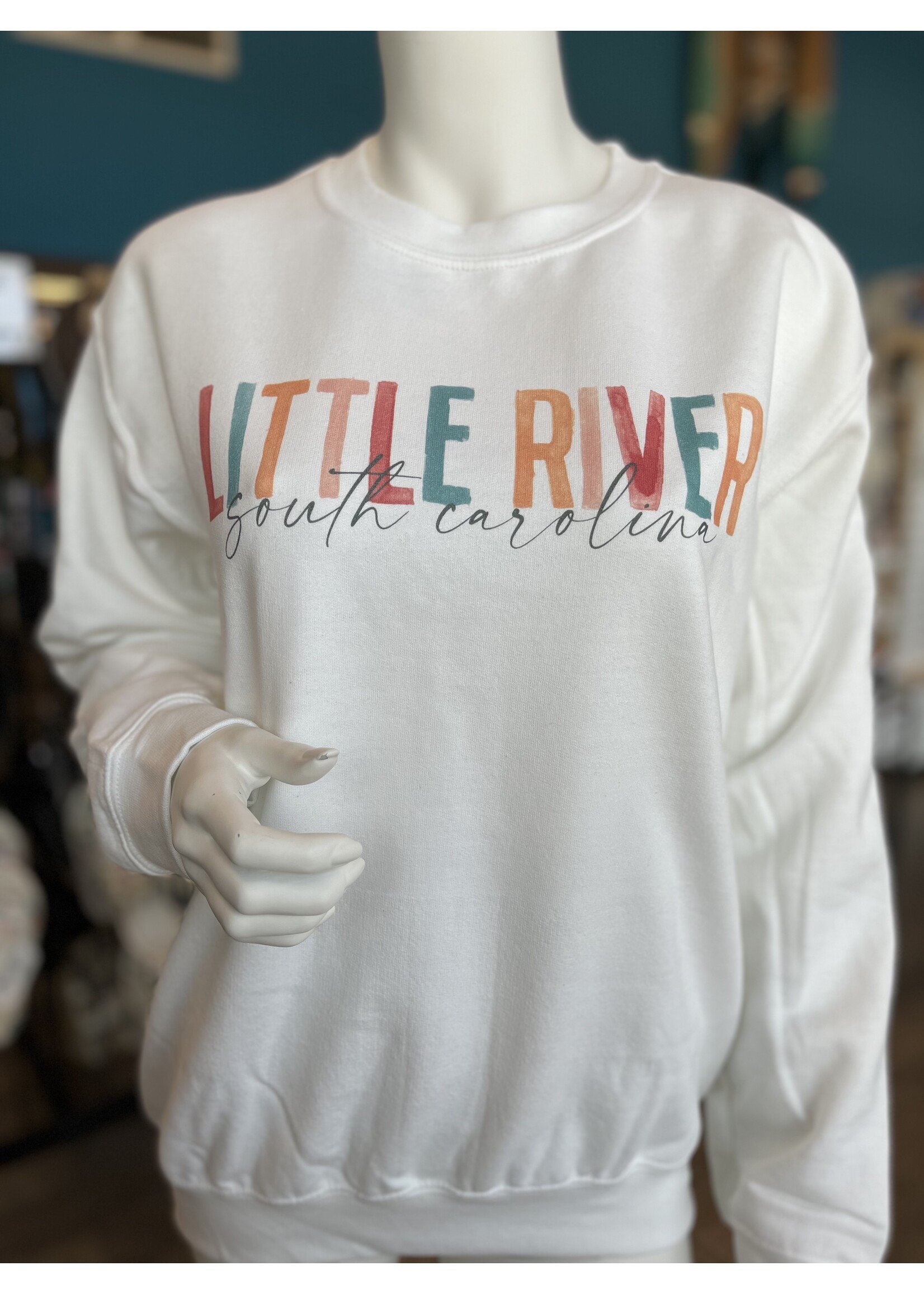 Clairmont & Co Watercolor Crew Neck Sweatshirt Little River