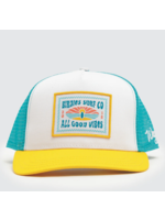 Waggle Birdie's Surf Co Trucker Hat - Teal/Yellow