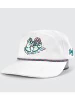 Waggle Pontoon Party Unstructured Hat - White