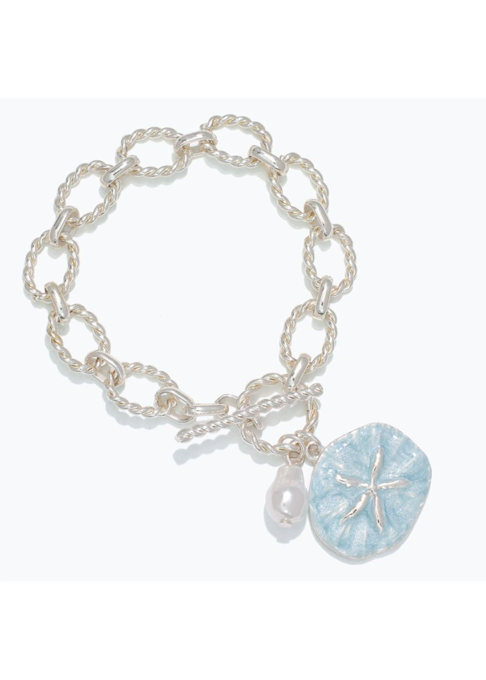 Bracelet - Silver Chain with Sand Dollar