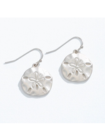 Earrings- Matte Silver Sand Dollars