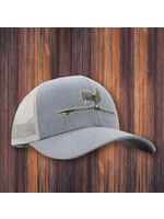 Beach and Barn Surfing Rooster Camo Snapback Hat - Heather Grey