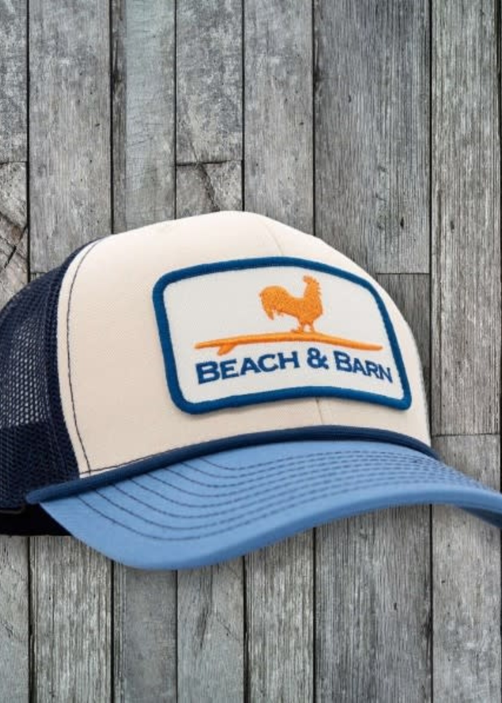 Beach and Barn Hard Work Snapback Hat - Carolina Blue/Navy