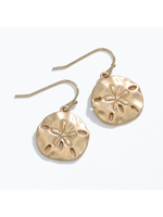 Earrings- Matte Gold Sand Dollars