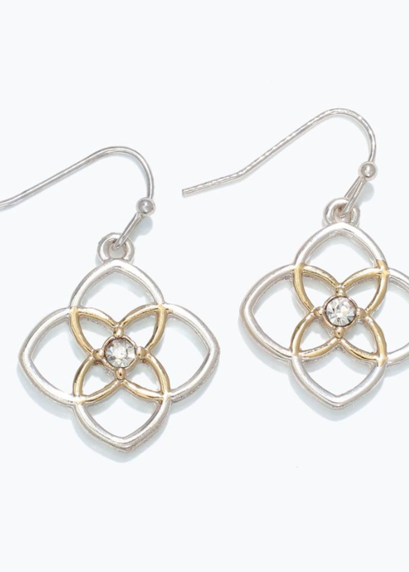 Earrings - Two-tone with Crystals