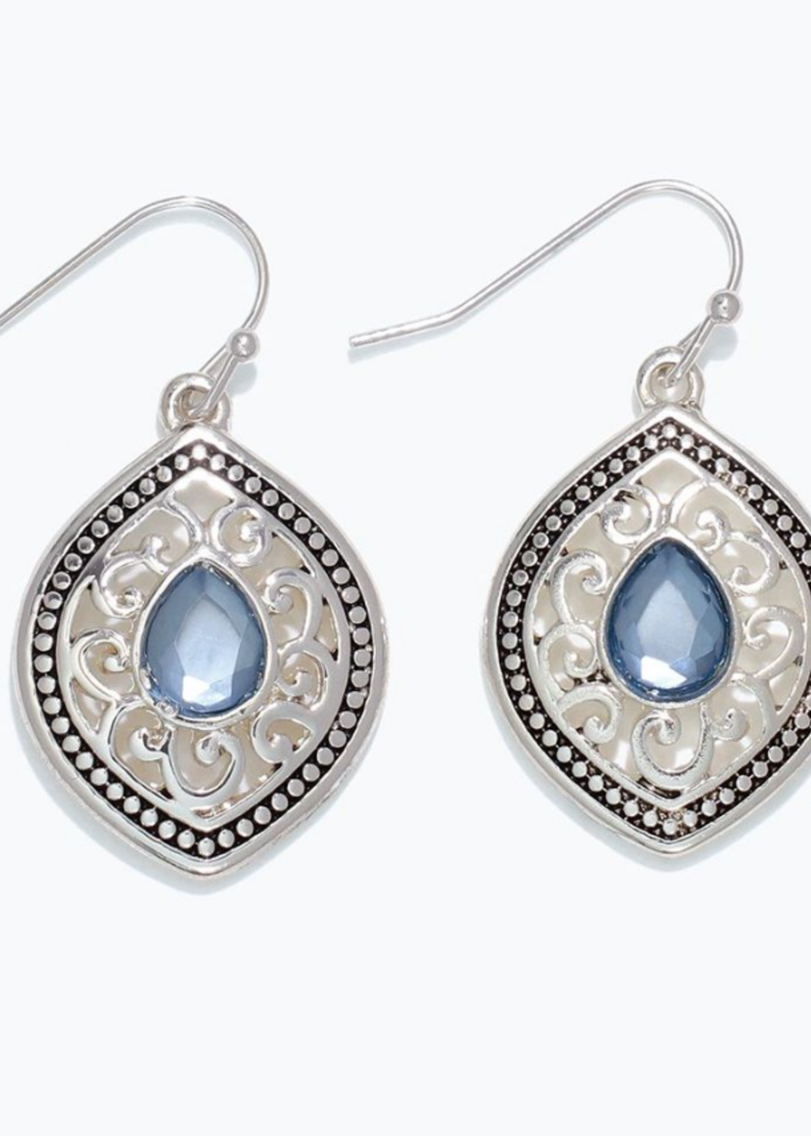 Earrings - Filigree w/ French Blue