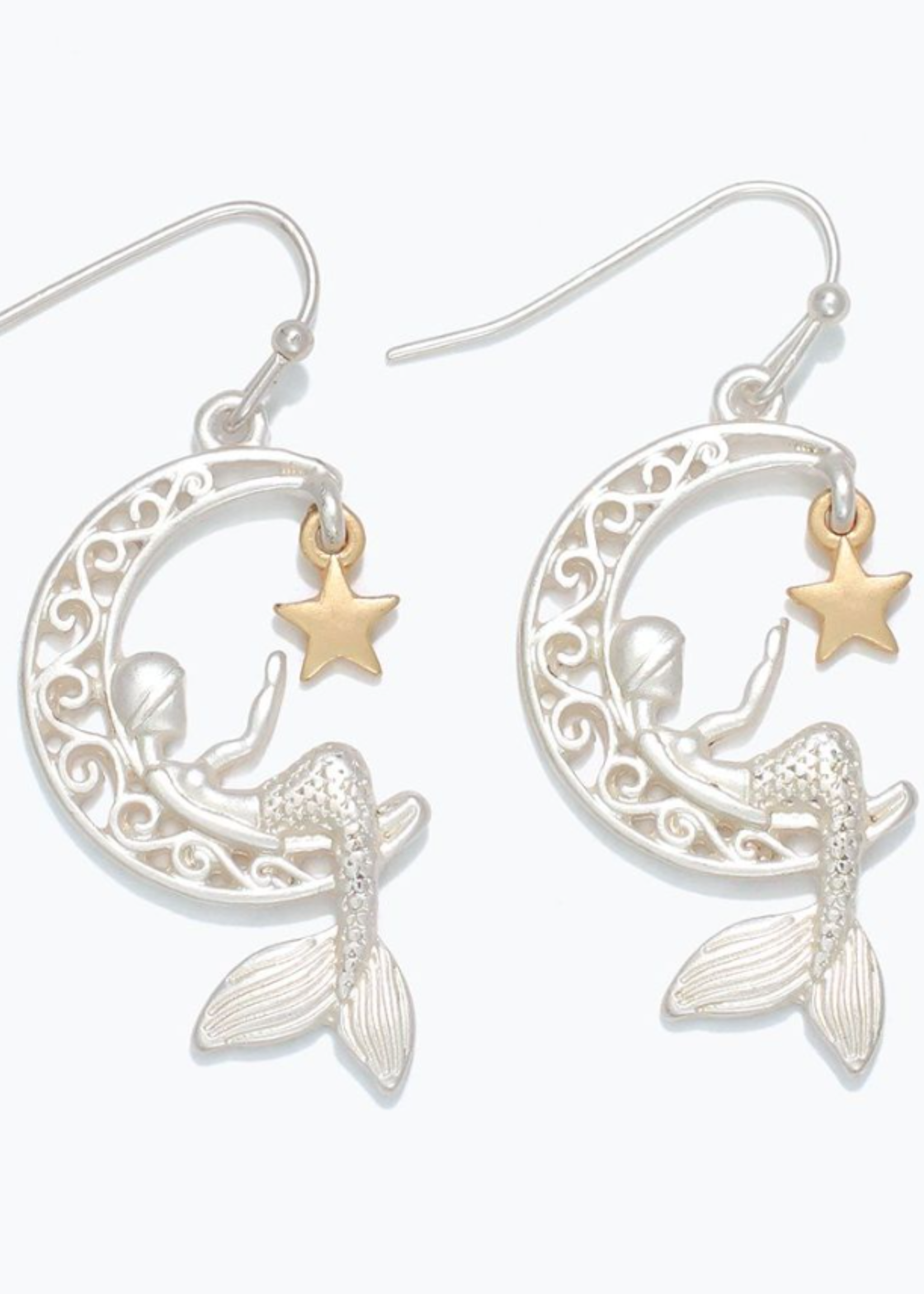 Earrings - Matte SV Mermaid on Moon