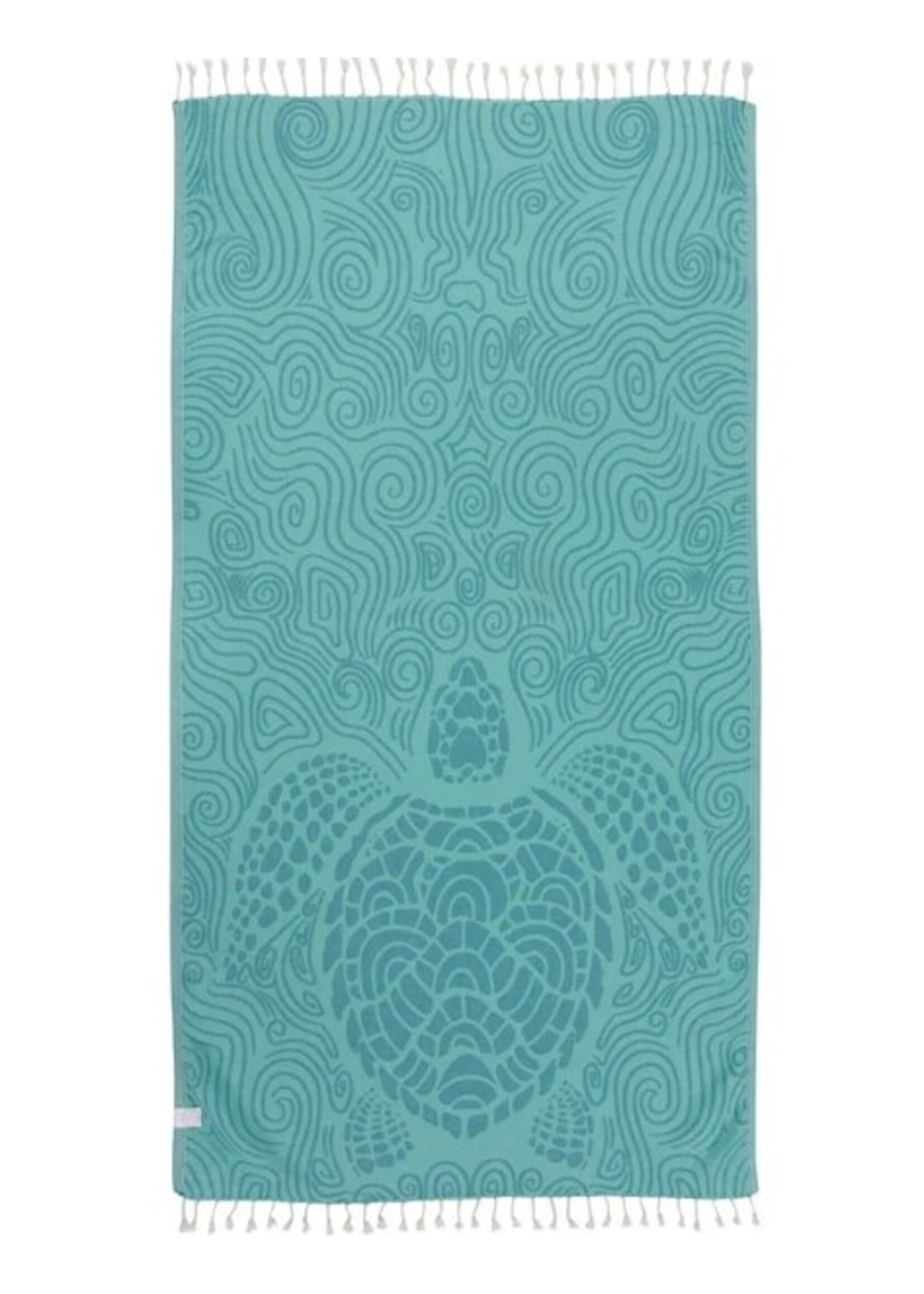 Sand Cloud Mint Swirl Turtle Towel