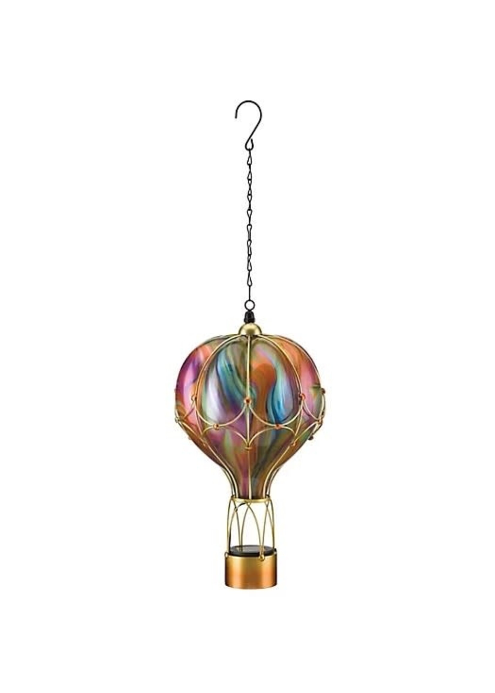 Regal Art and Gift Swirl Balloon Solar Lantern - Orange