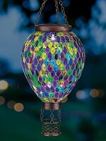 Regal Art and Gift Mosaic Hot Air Balloon Solar Lantern - Multi