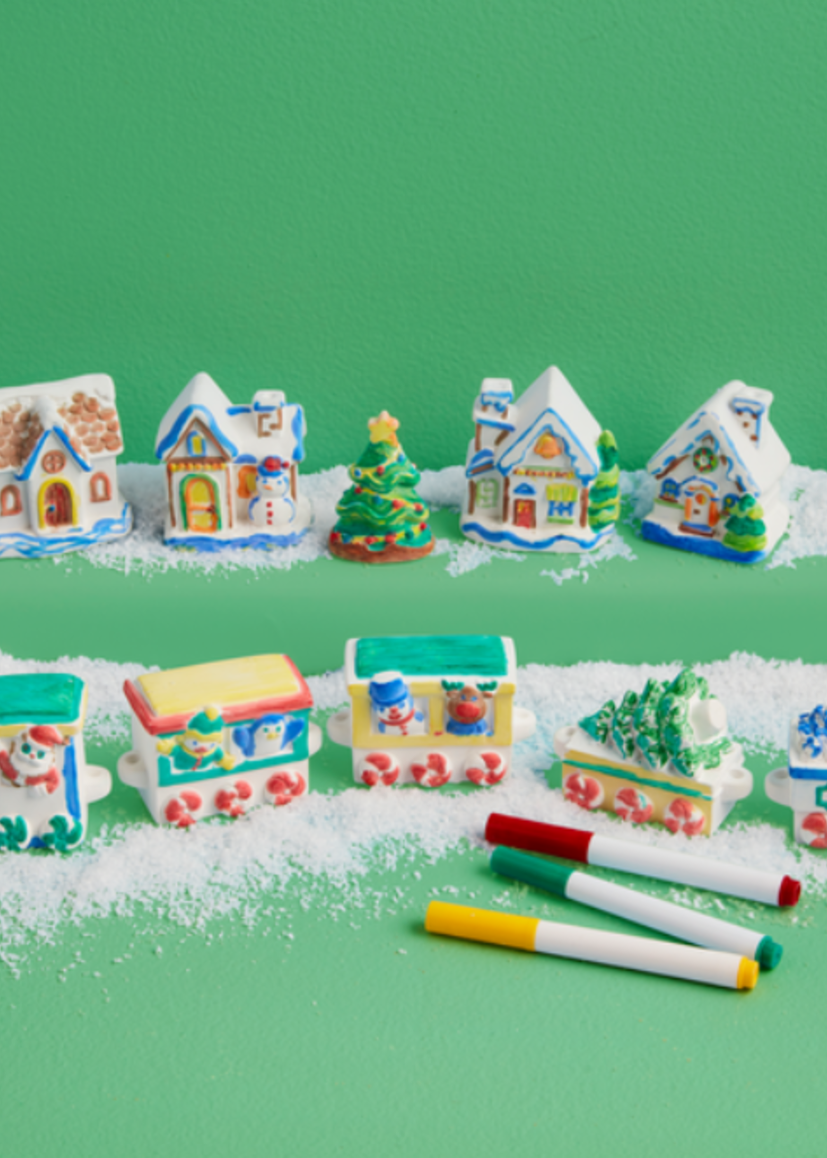 Mud Pie Christmas Color-Me Train Set