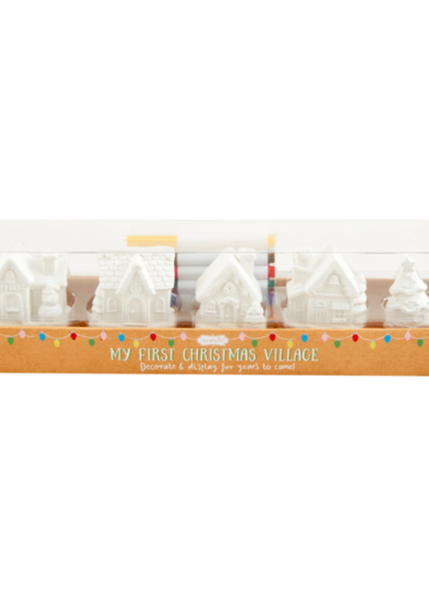 Mud Pie Christmas Color-Me Village Set