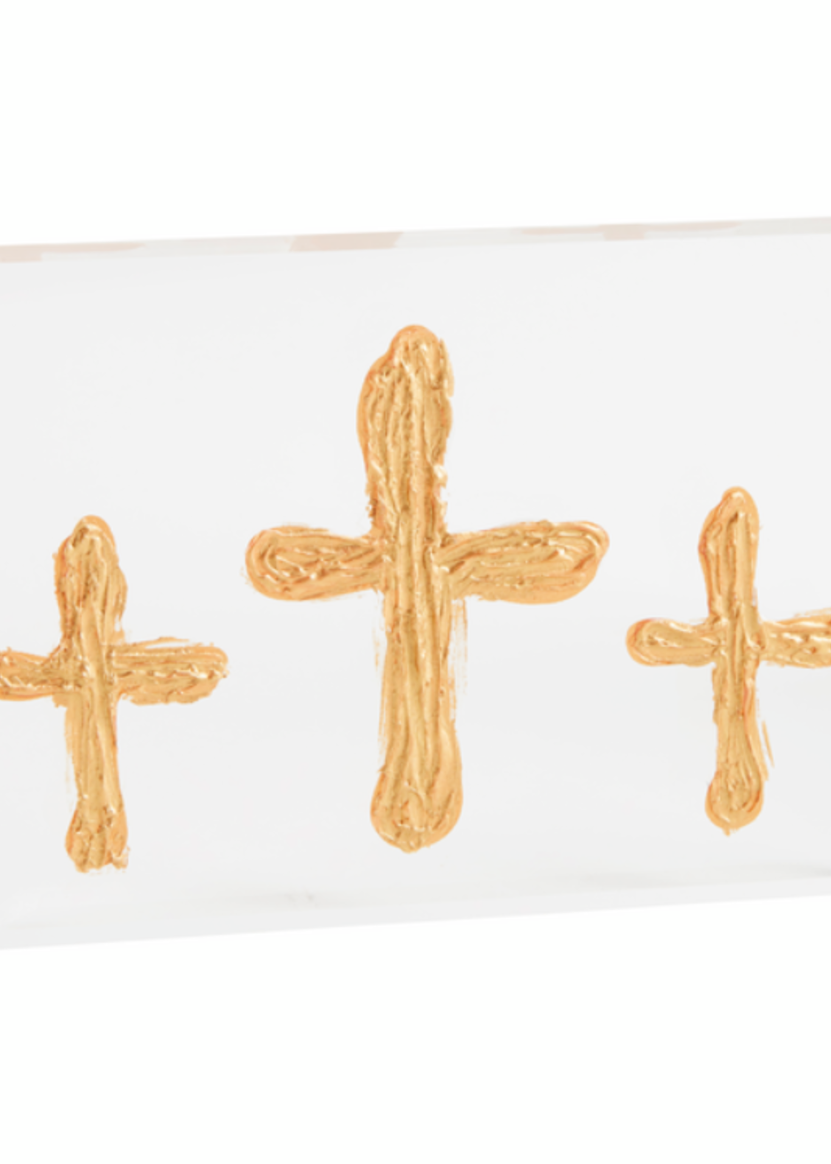 Mud Pie Acrylic Triple Cross Plaque