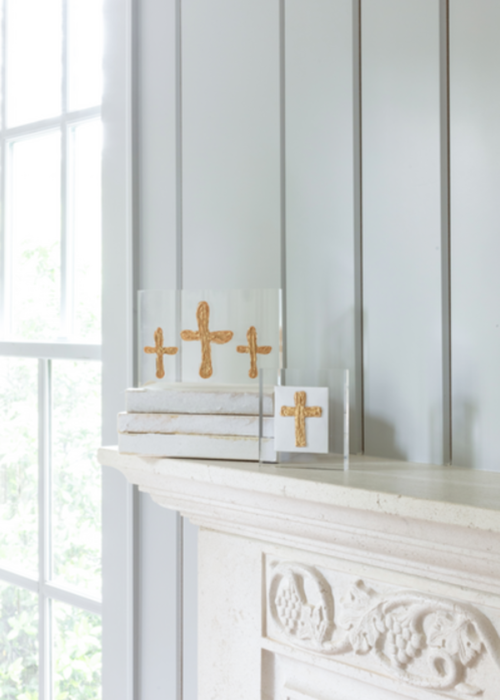 Mud Pie Acrylic Triple Cross Plaque