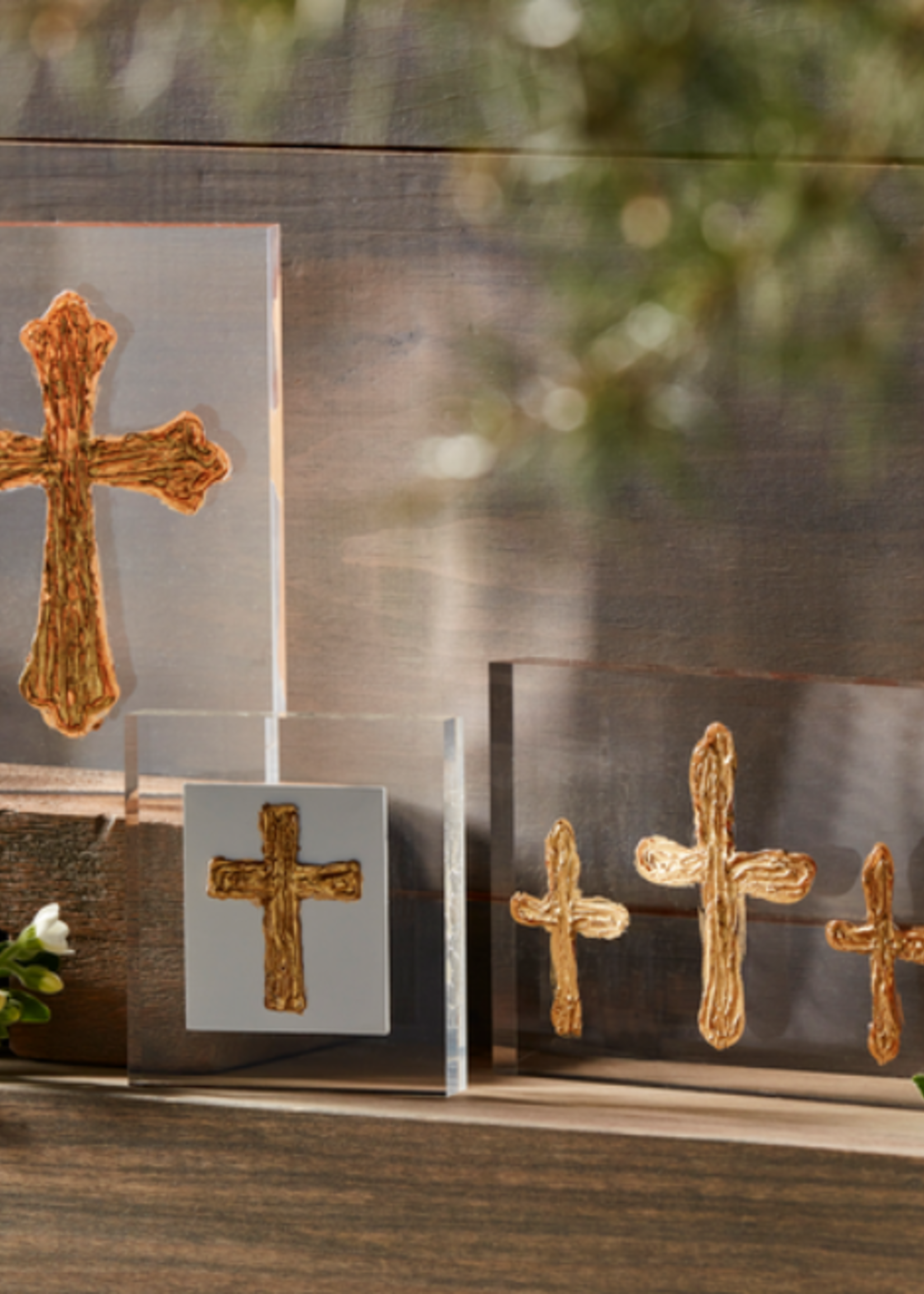 Mud Pie Tall Acrylic Cross Plaque