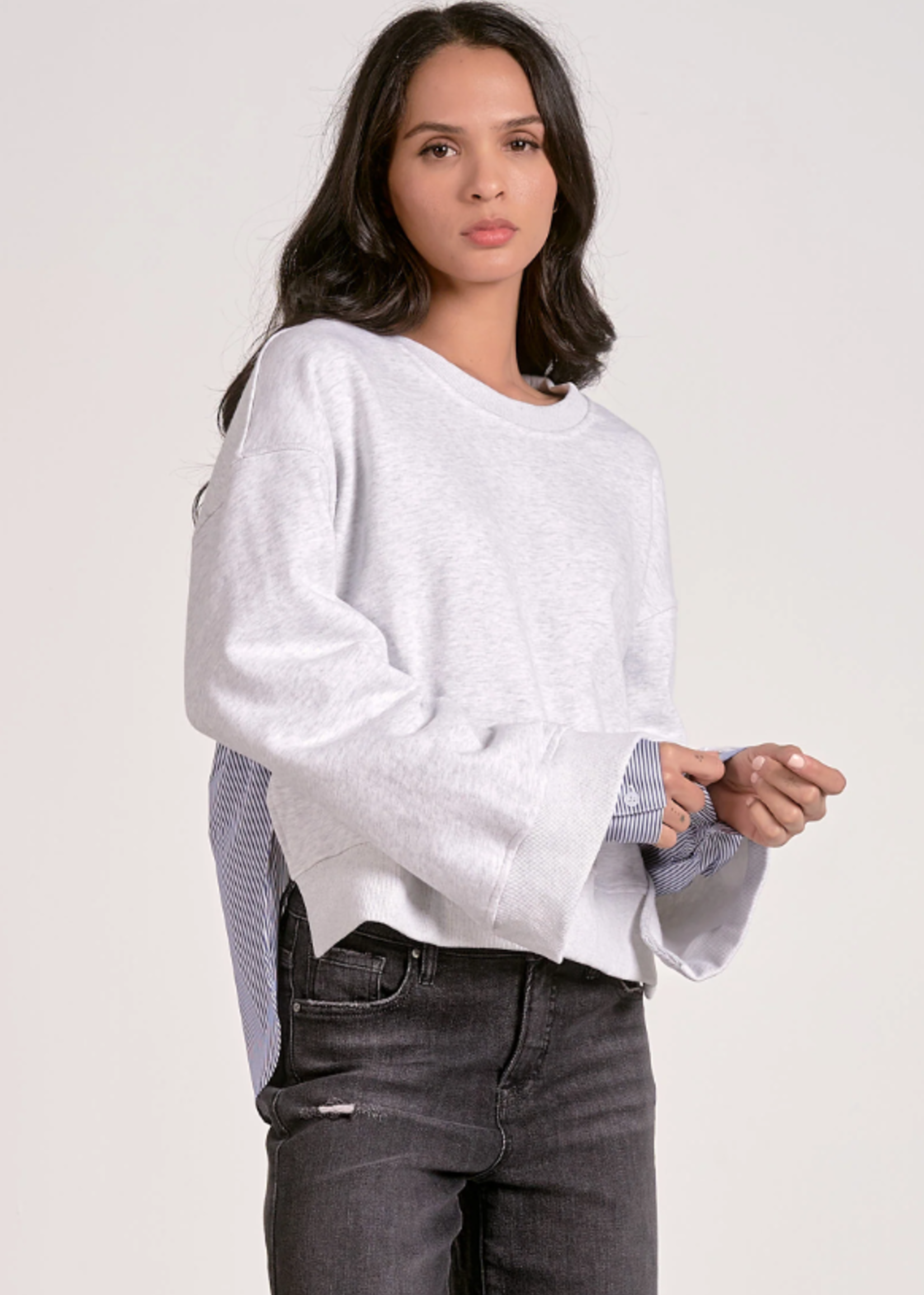 Elan Mixed Media L/S Top