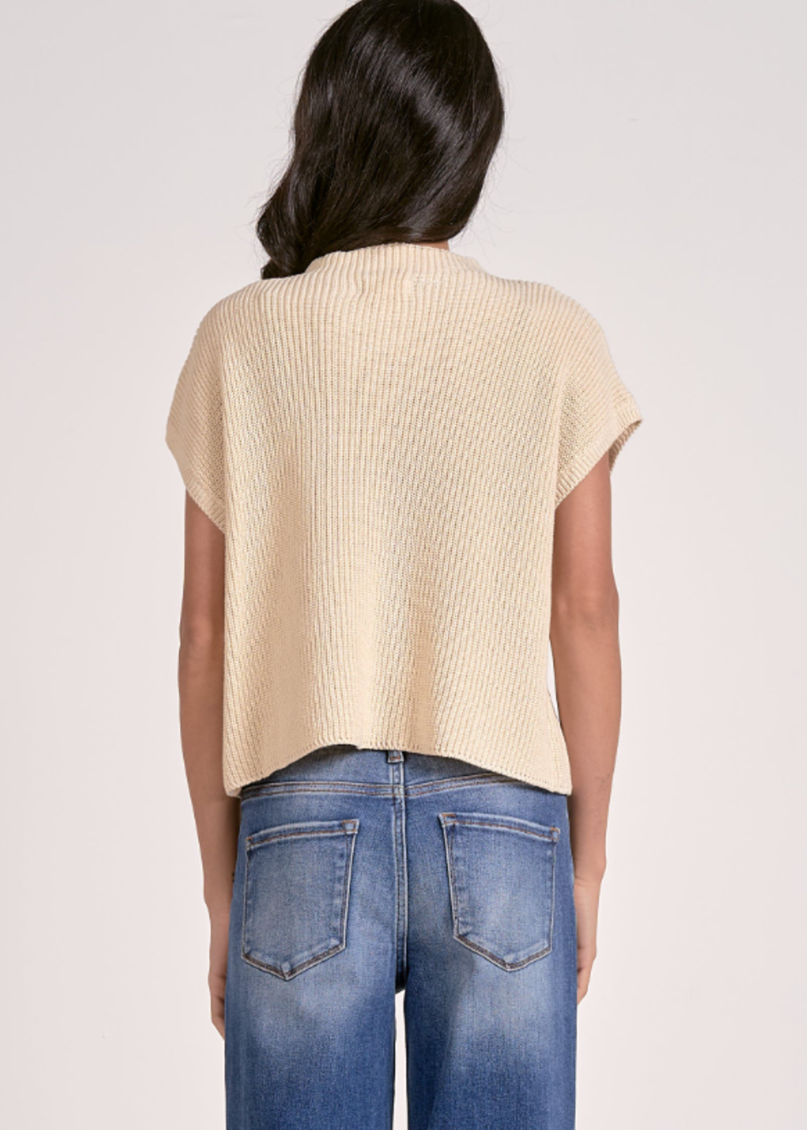 Elan Cap Slv Crewneck Sweater