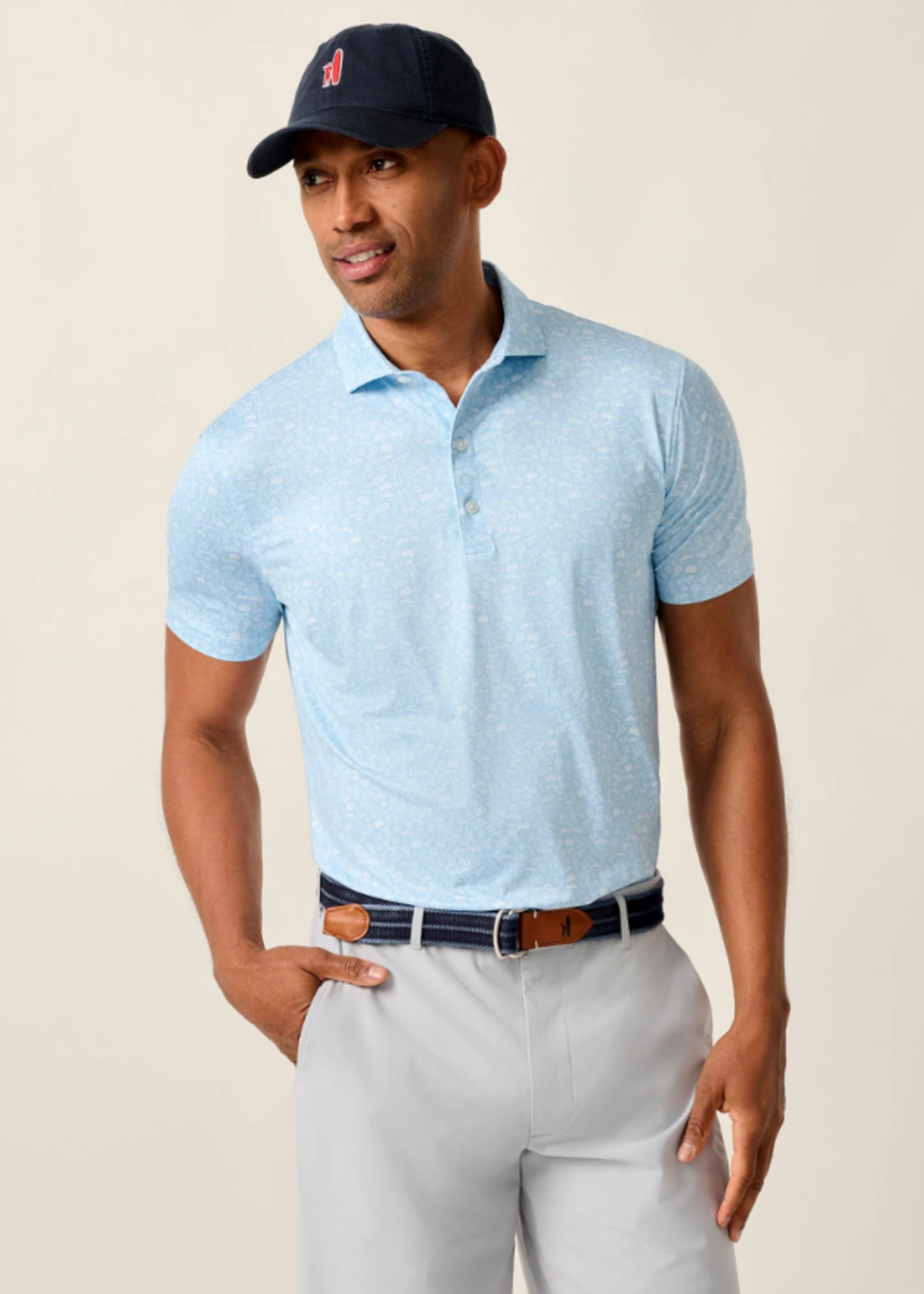Johnnie-O Featherweight Performance Polo - Wine Mixer