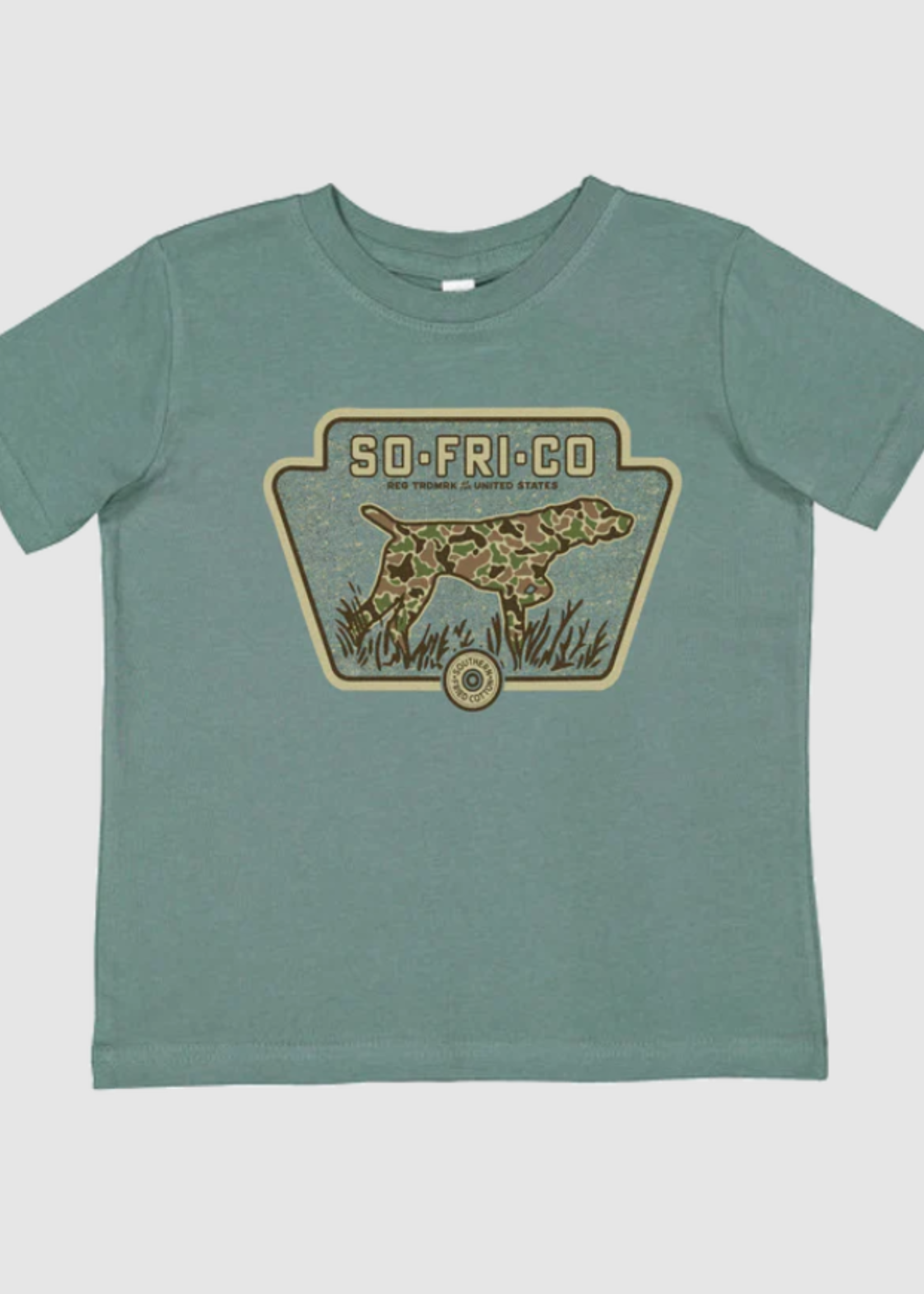 Southern Fried Cotton Old School Camo Badge Toddler Tee