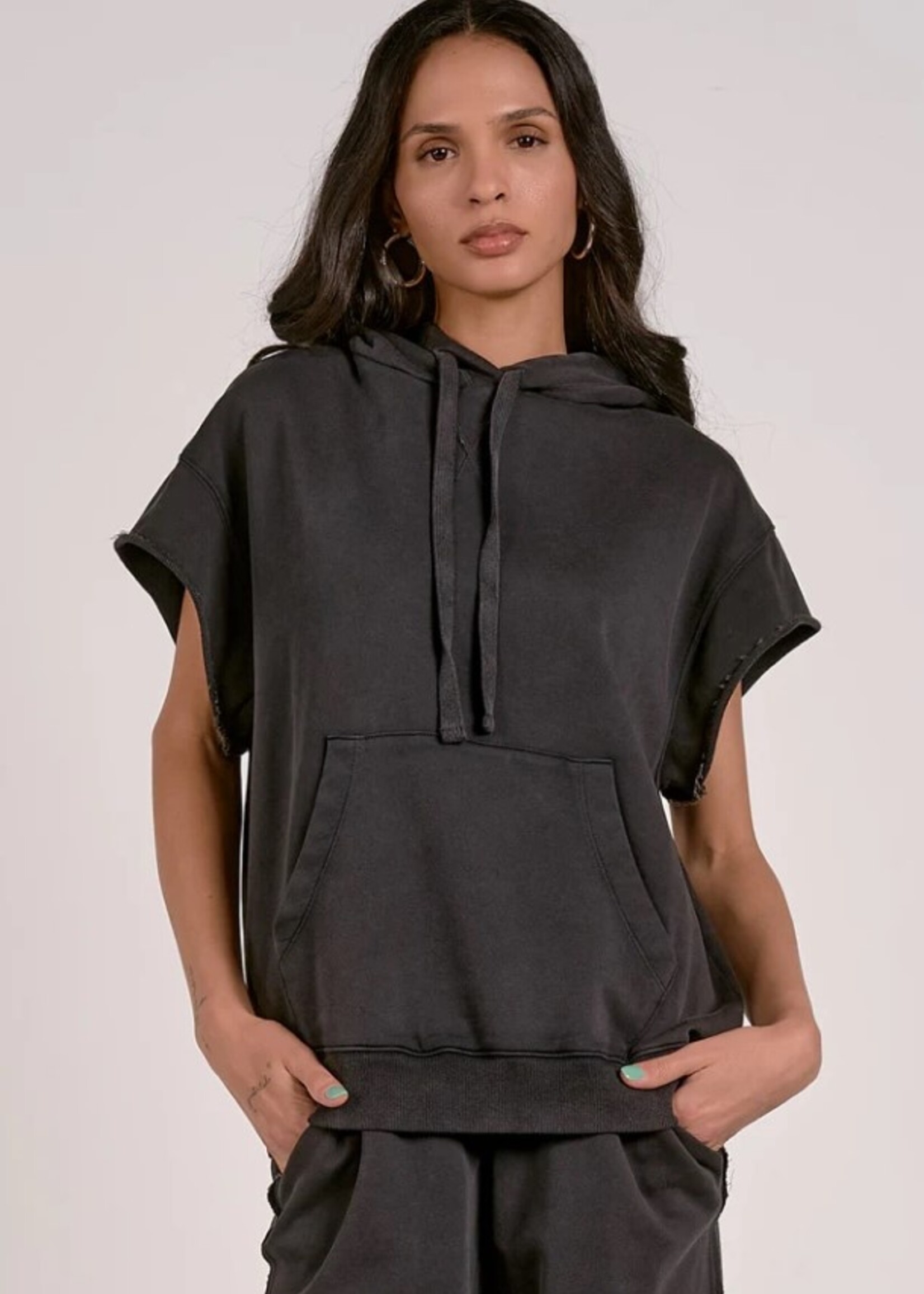 Elan Sleeveless Sweater Hoodie