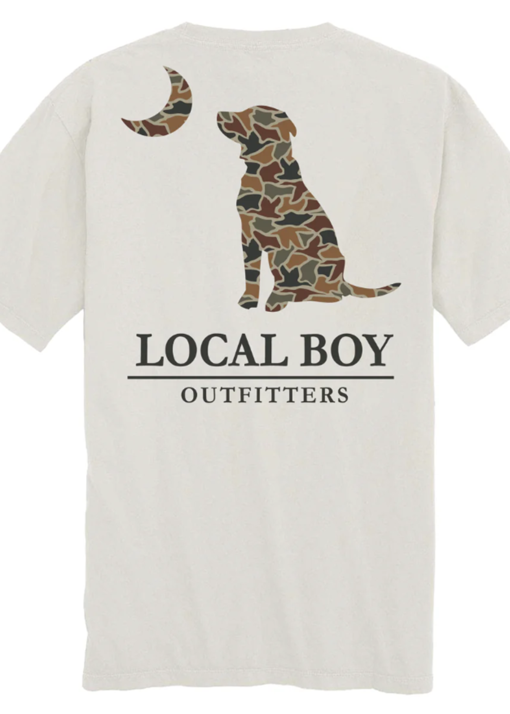 Local Boy Toddler Duck Camo Dog & Moon Tee