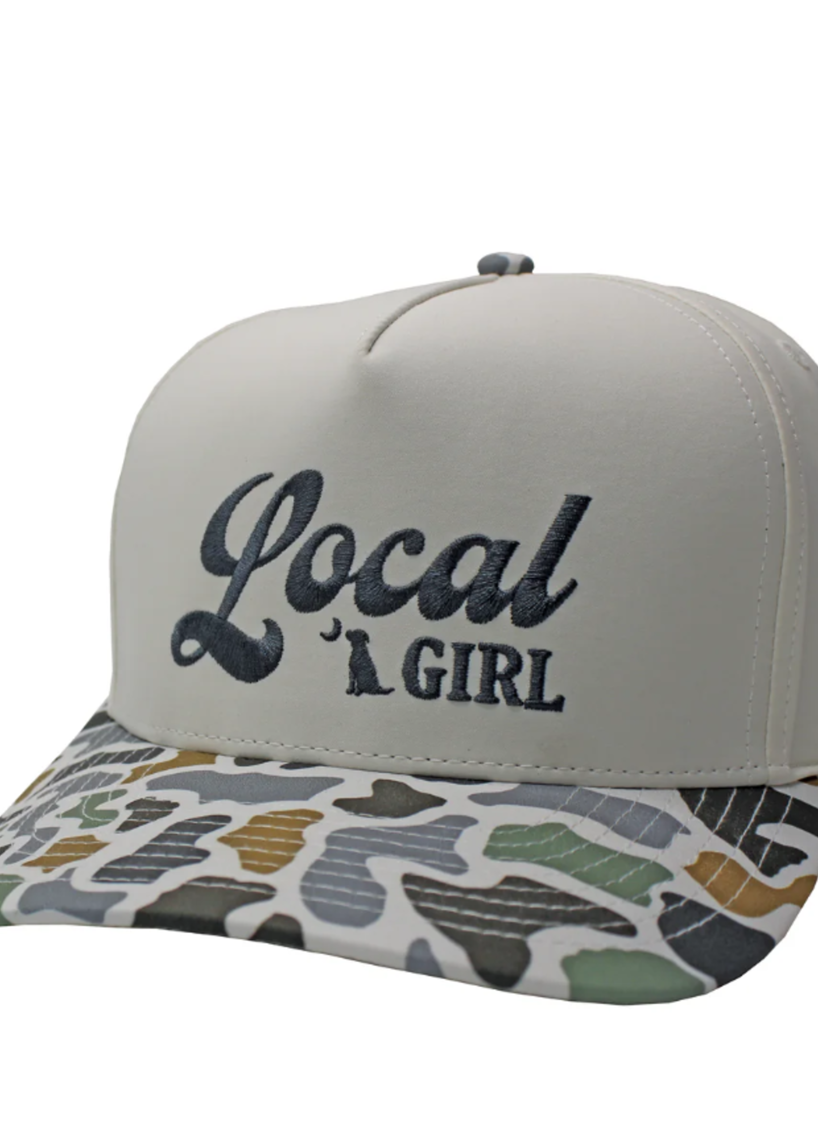 Local Girl LG Retro Script Rope Hat - Stone Localflage Bluff