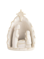Mud Pie White Stoneware Nativity Scene