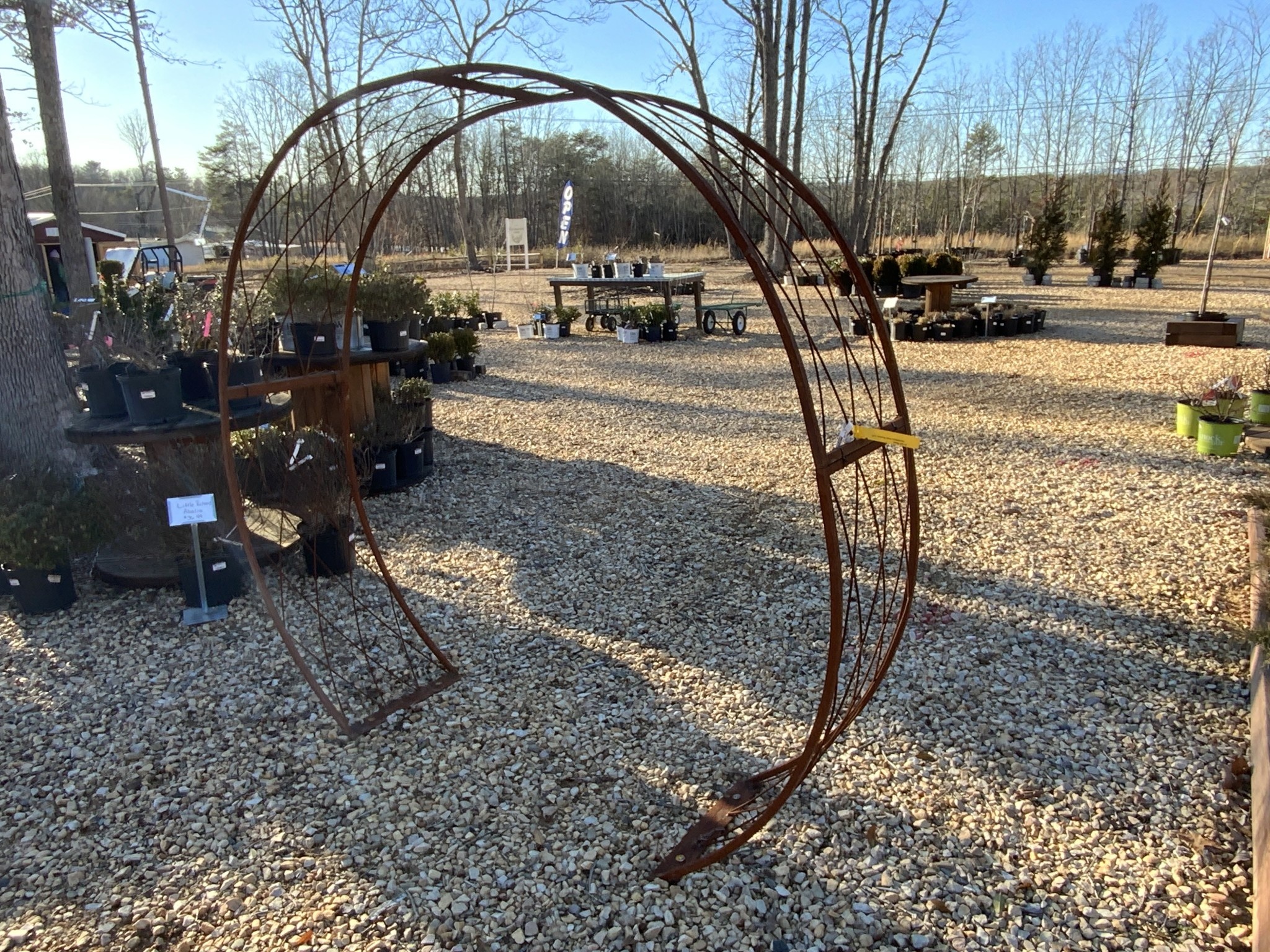 Arbor, Metal Circle Arbor, Natural Rust