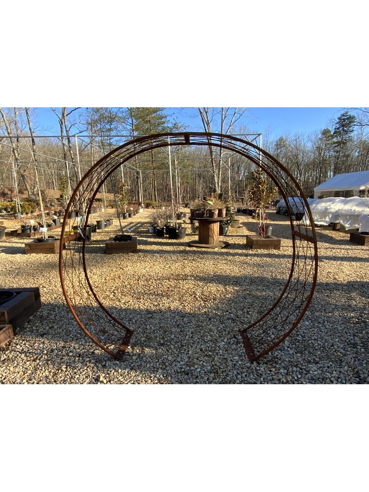 Arbor, Metal Circle Arbor, Natural Rust