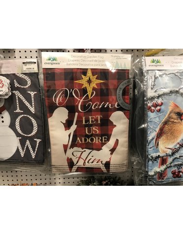 Seasonal Flags- Buffalo Check Nativity Garden