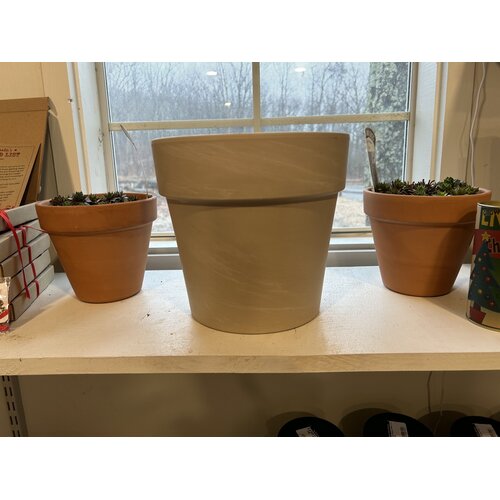Planter, Calima, Granite Marble Clay, 11"