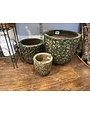 Planter, Daisy Chain, Archeology Green Glaze, Small