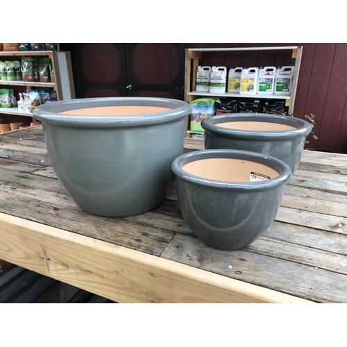 Planter, Jaya Pot, Steel Grey, Medium, 12"