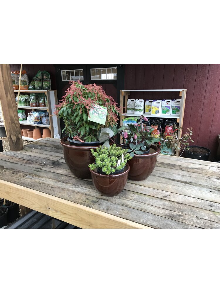 Planter, Jaya Pot, Brown, Medium, 12"