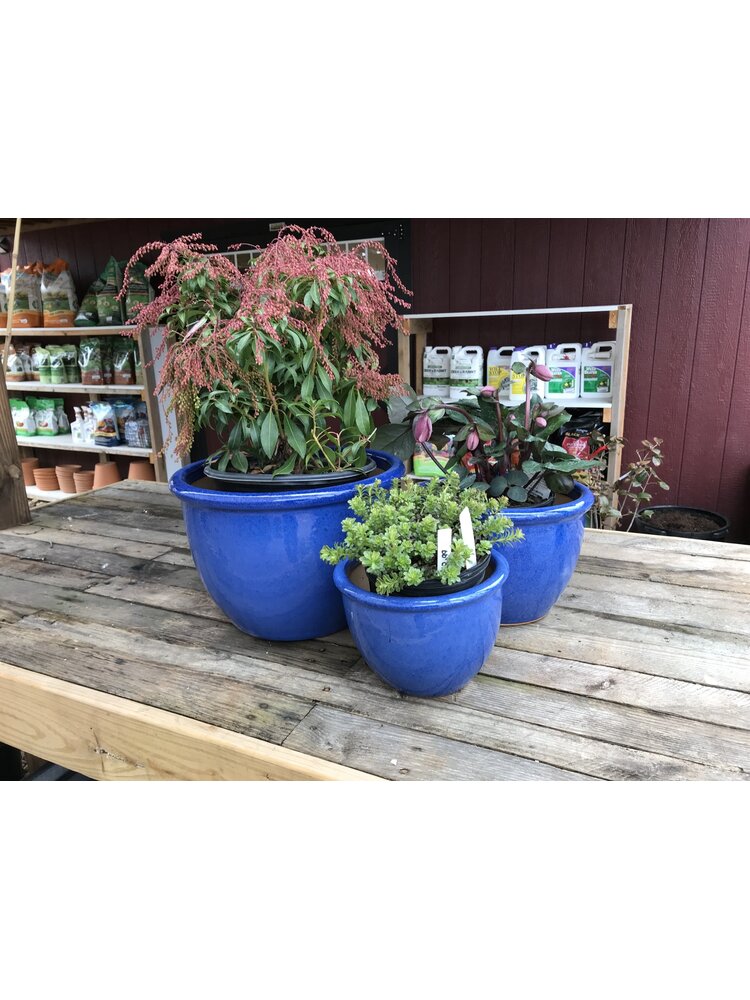 Planter, Jaya Pot, Imperial Blue, Large,15"
