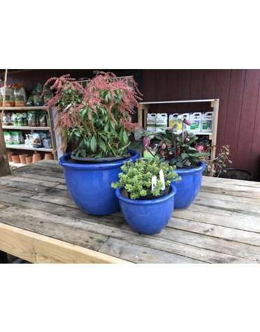 Planter, Jaya Pot, Jade Blue, Medium, 12"