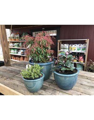 Planter, Jaya Pot, Jade Blue, Large, 15"