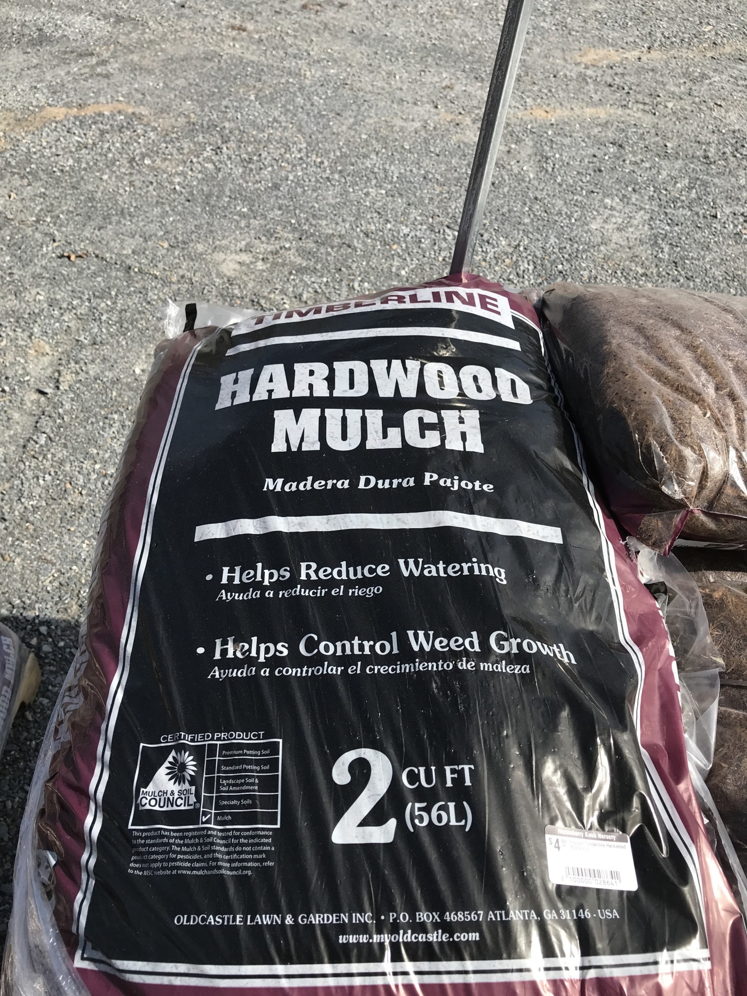 Bagged Mulch, Timberline Hardwood Mulch 2 cf Huckleberry Knob Nursery